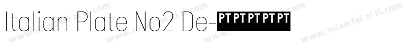 Italian Plate No2 De字体转换